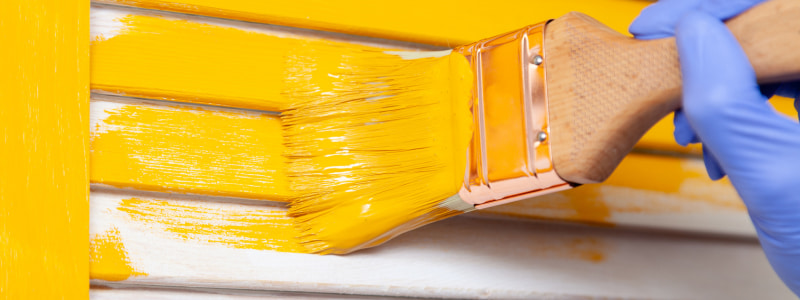 couleur jaune peinture volet bois